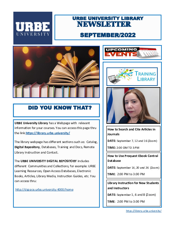 Newsletter September 2022