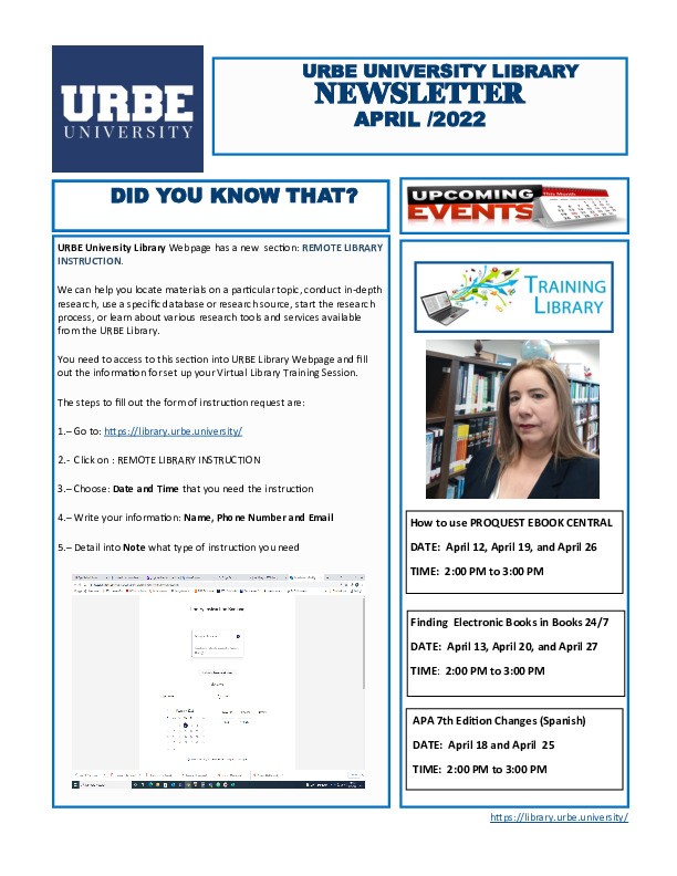 Newsletter April 2022