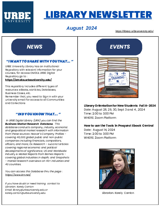 Newsletter August 2024