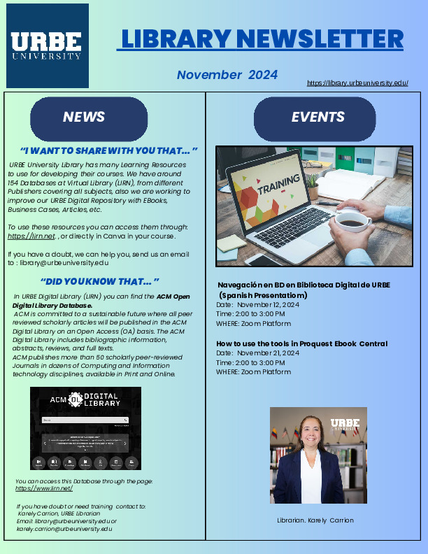 Newsletter November 2024