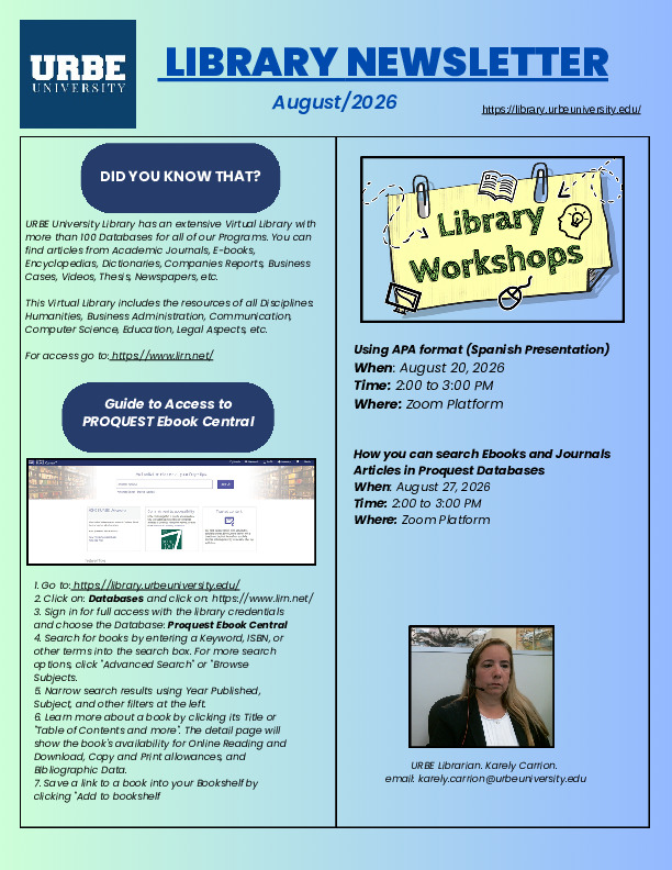 Library Newsletter August 2026