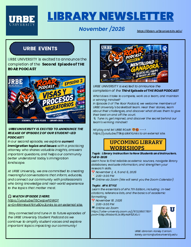 Library Newsletter November 2026