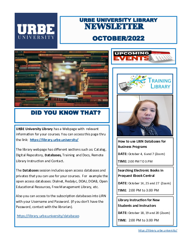 Newsletter October 2022