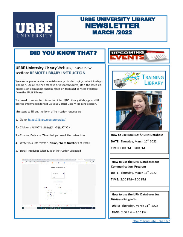 Newsletter March 2022