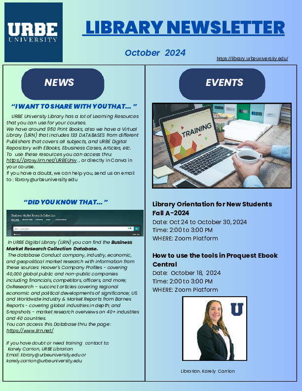 Newsletter October 2024