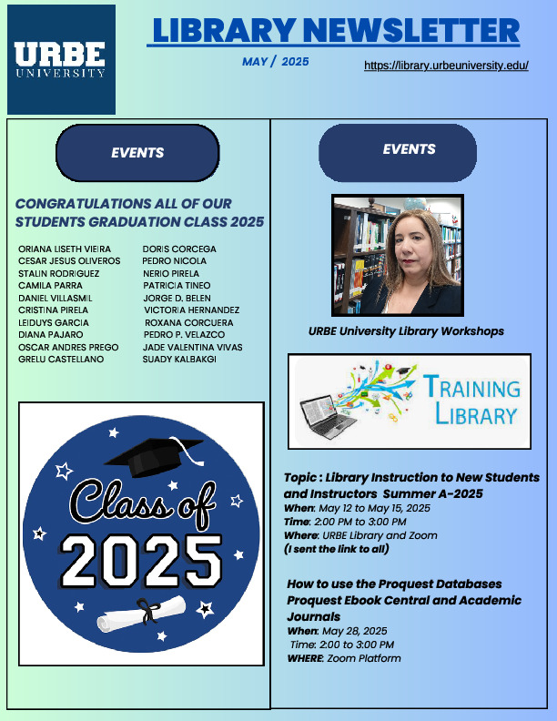 Newsletter May 2025