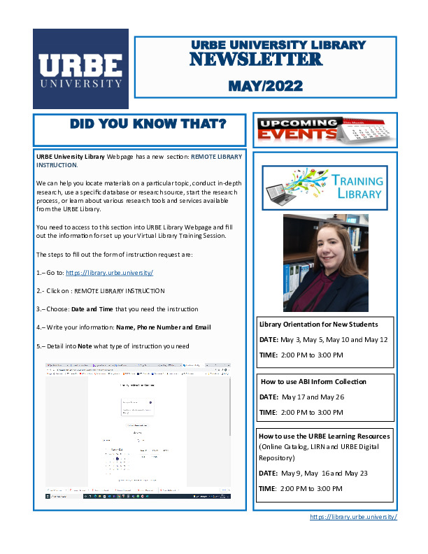 Newsletter May 2022